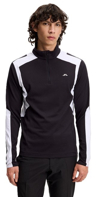 J.Lindeberg Lukas Quarter Zip heren sweatshirt, zwart
