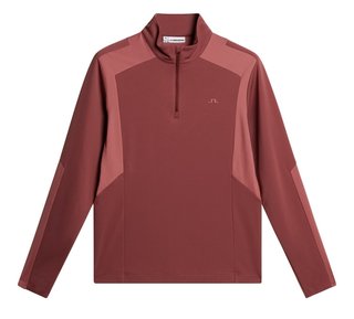 J.Lindeberg Lukas Quarter Zip heren sweatshirt, apple butter