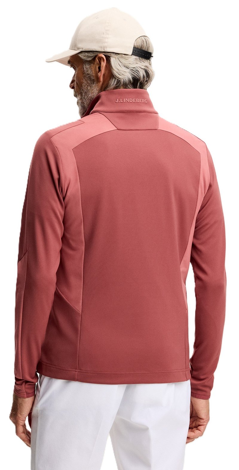 J.Lindeberg Lukas Quarter Zip heren sweatshirt, apple butter