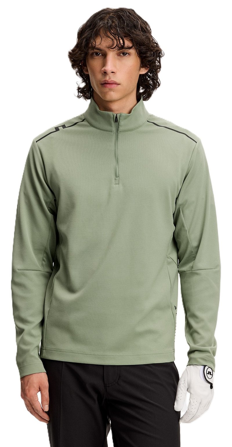 J.Lindeberg Leon Quarter Zip heren sweatshirt, hedge green