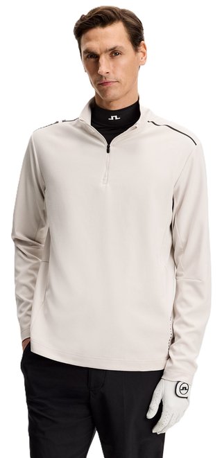 J.Lindeberg Leon Quarter Zip heren sweatshirt, moonbeam