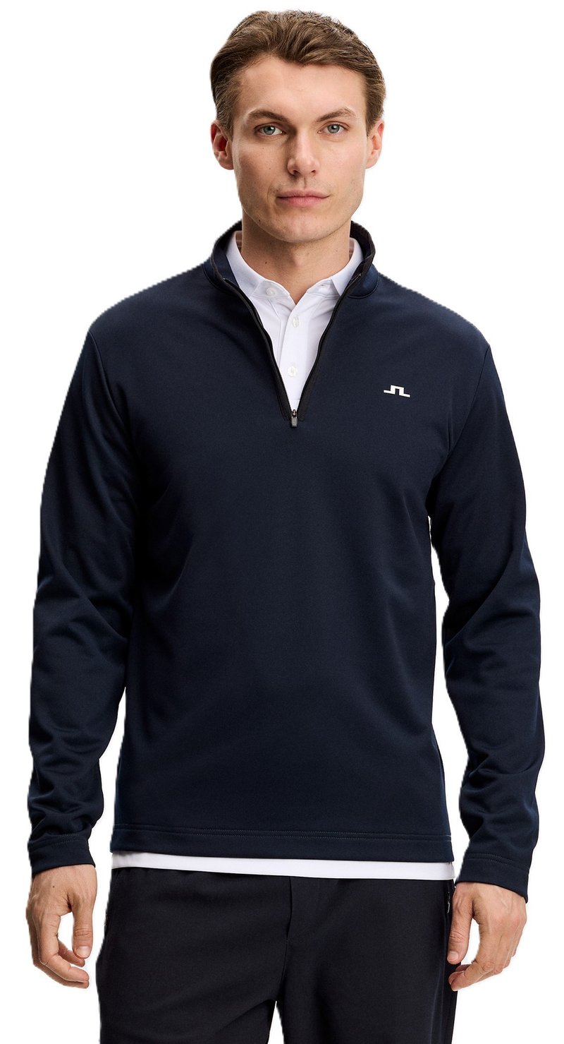 J.Lindeberg Clide Quarter Zip Mid Layer heren sweatshirt, JL Navy