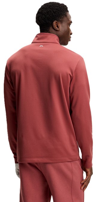 J.Lindeberg Clide Quarter Zip heren sweater, apple butter