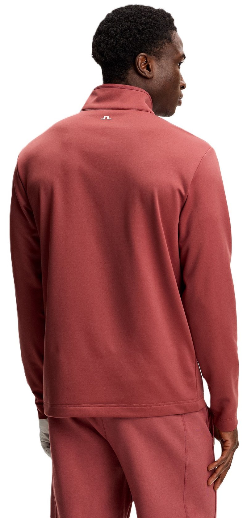 J.Lindeberg Clide Quarter Zip heren sweater, apple butter