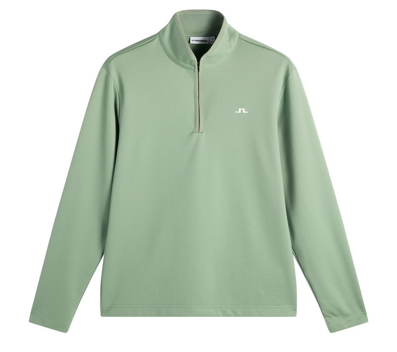 J.Lindeberg Clide Quarter Zip Mid Layer heren sweatshirt, hedge green