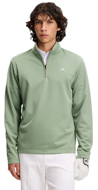 J.Lindeberg Clide Quarter Zip Mid Layer heren sweatshirt, hedge green