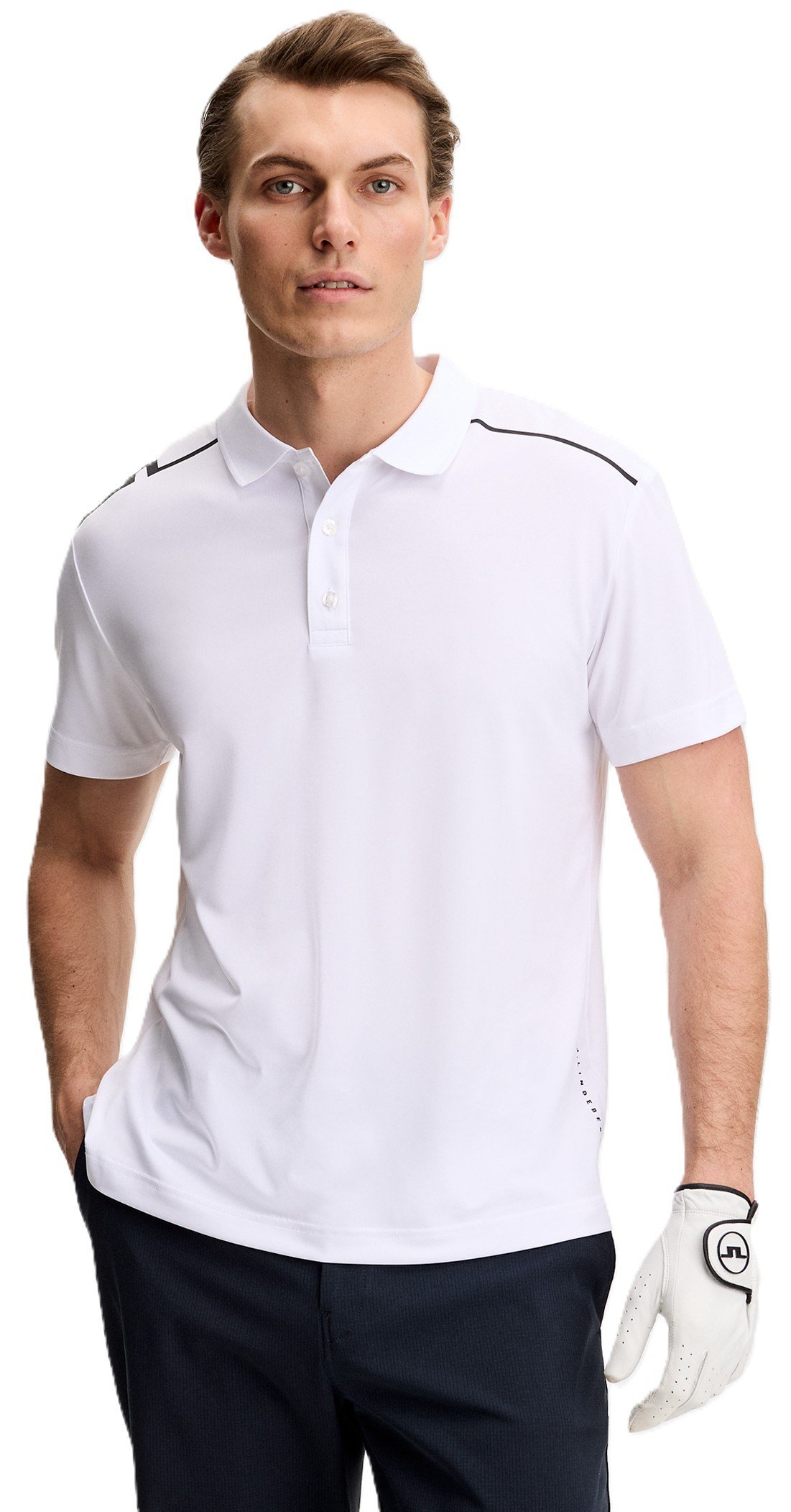 J.Lindeberg Lionel heren polo, wit