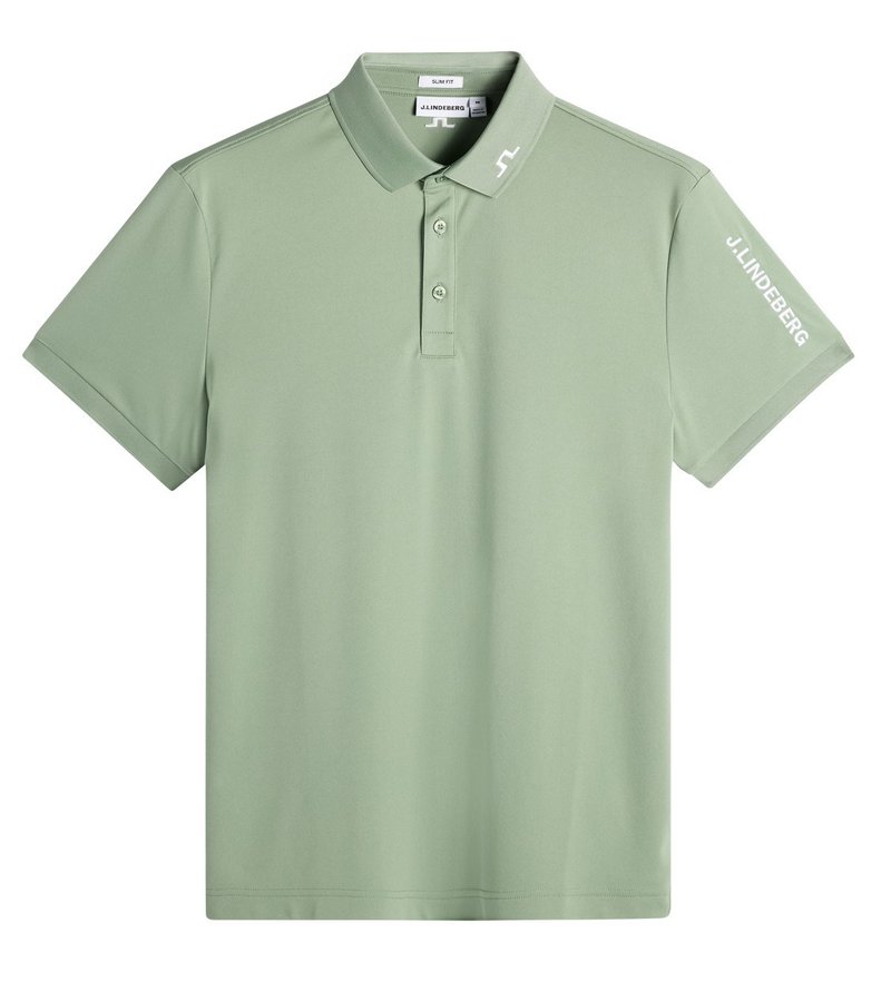 J.Lindeberg Tour Tech Slim Fit heren polo, hedge green