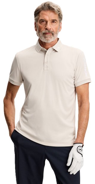 J.Lindeberg Tour Tech Slim Fit heren polo, moonbeam