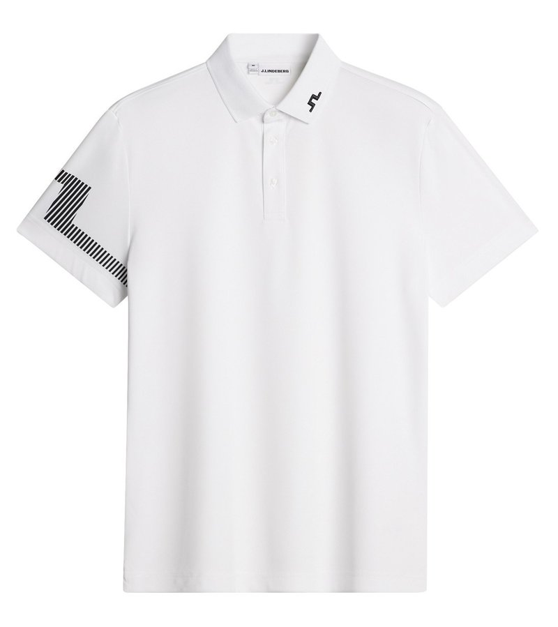 J.Lindeberg Heath heren polo, wit