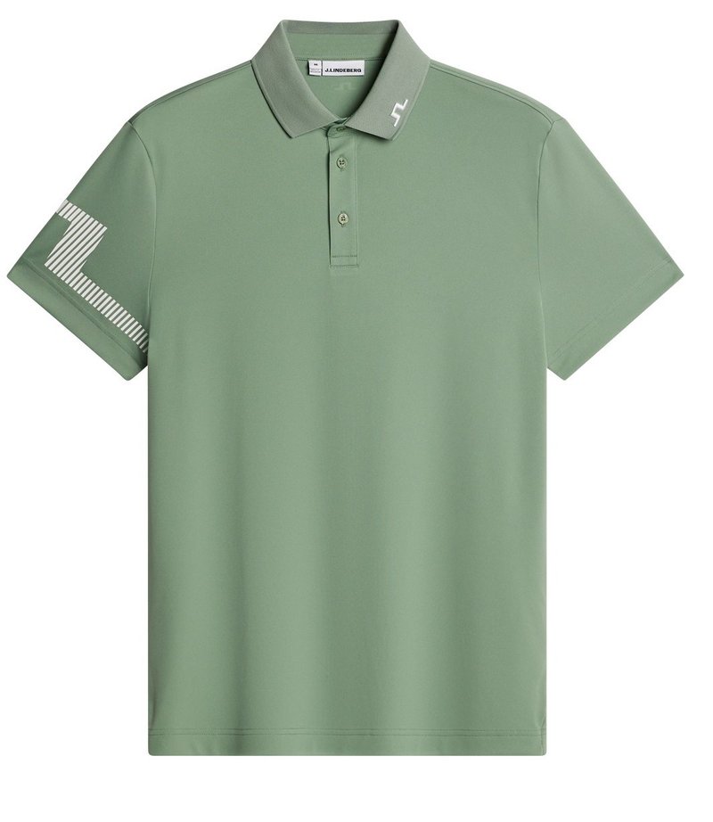J.Lindeberg Heath heren polo, hedge green