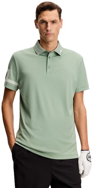 J.Lindeberg Heath heren polo, hedge green