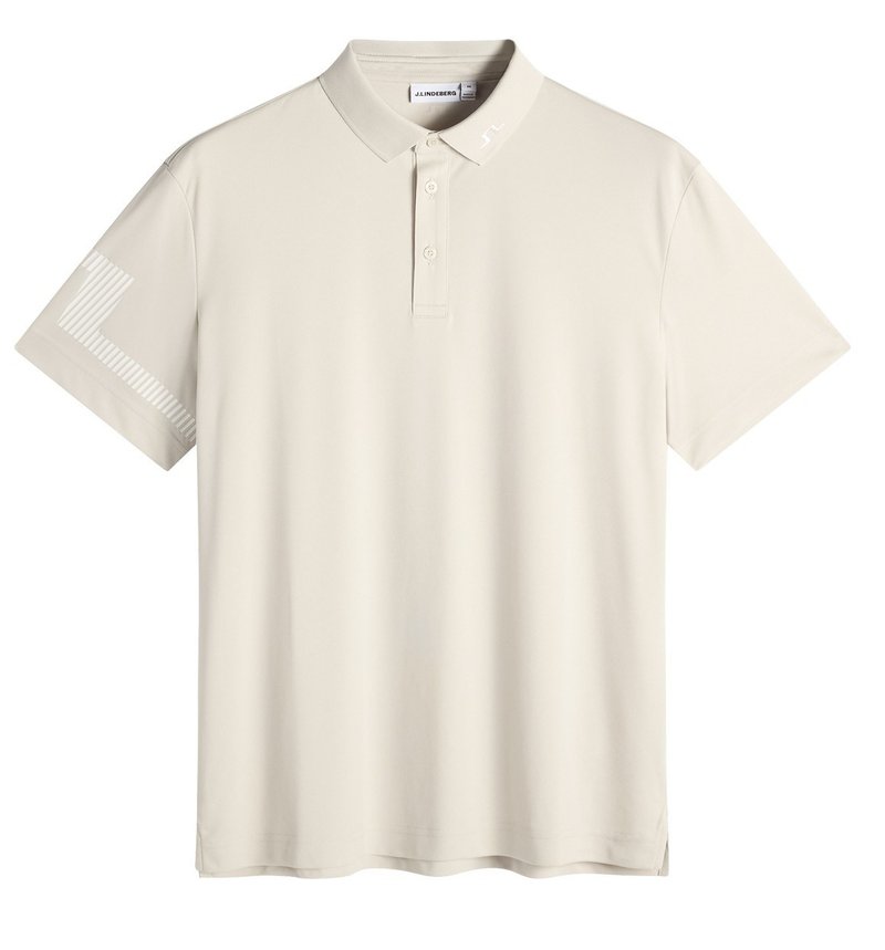 J.Lindeberg Heath heren polo, moonbeam