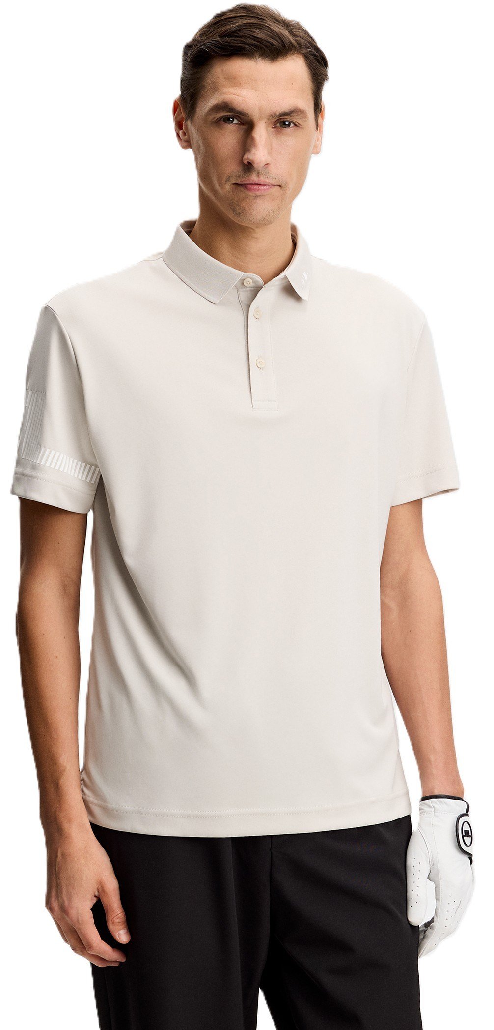J.Lindeberg Heath heren polo, moonbeam