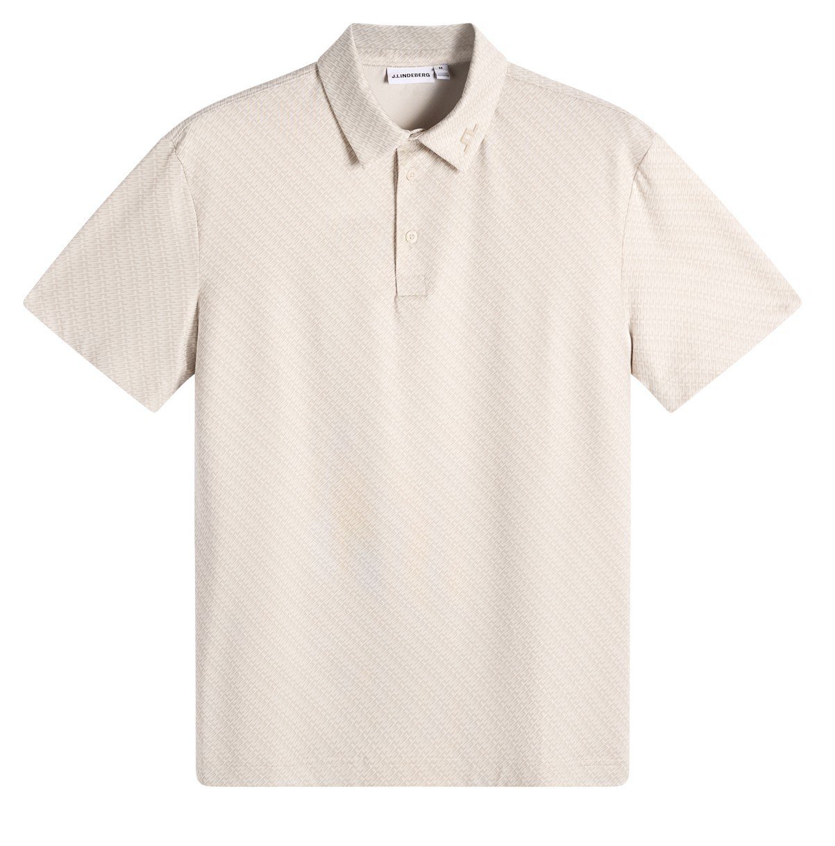 J.Lindeberg Tod Print heren polo, flight bridge moonbeam