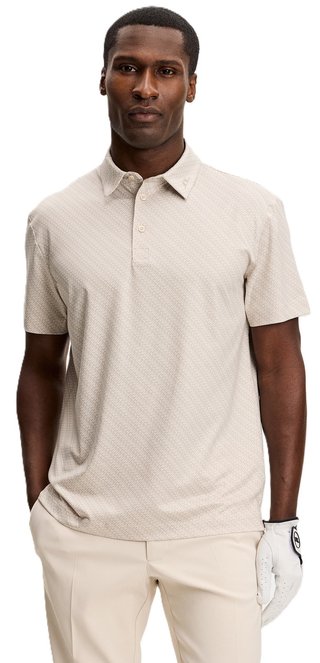 J.Lindeberg Tod Print heren polo, flight bridge moonbeam