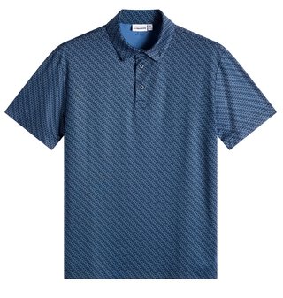 J.Lindeberg Tod Print heren polo, flight bridge navy