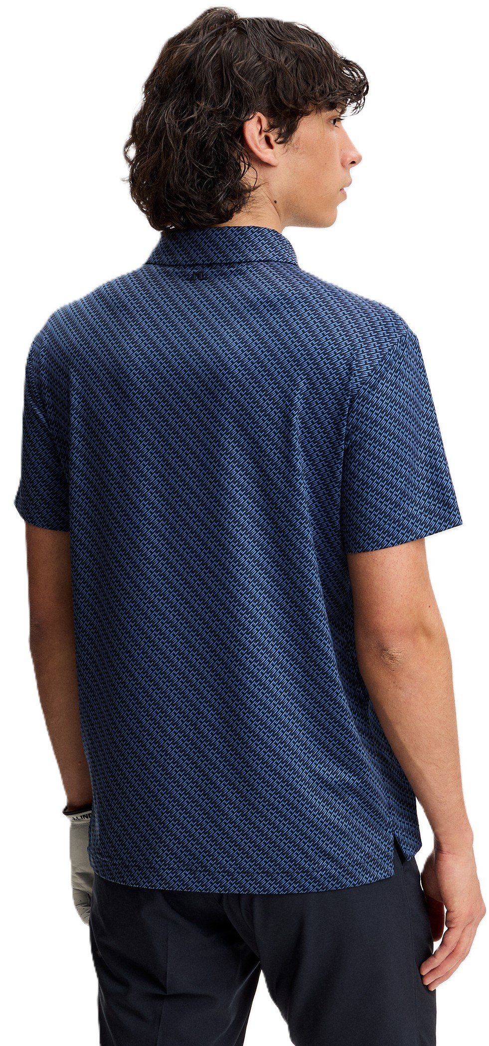 J.Lindeberg Tod Print heren polo, flight bridge navy