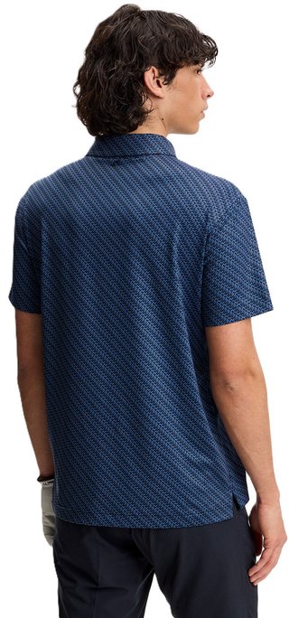 J.Lindeberg Tod Print heren polo, flight bridge navy