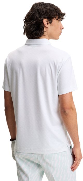 J.Lindeberg Tod Print heren polo, flight bridge white sky