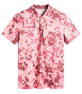 J.Lindeberg Dario Tour Print heren polo, tour 26 pink