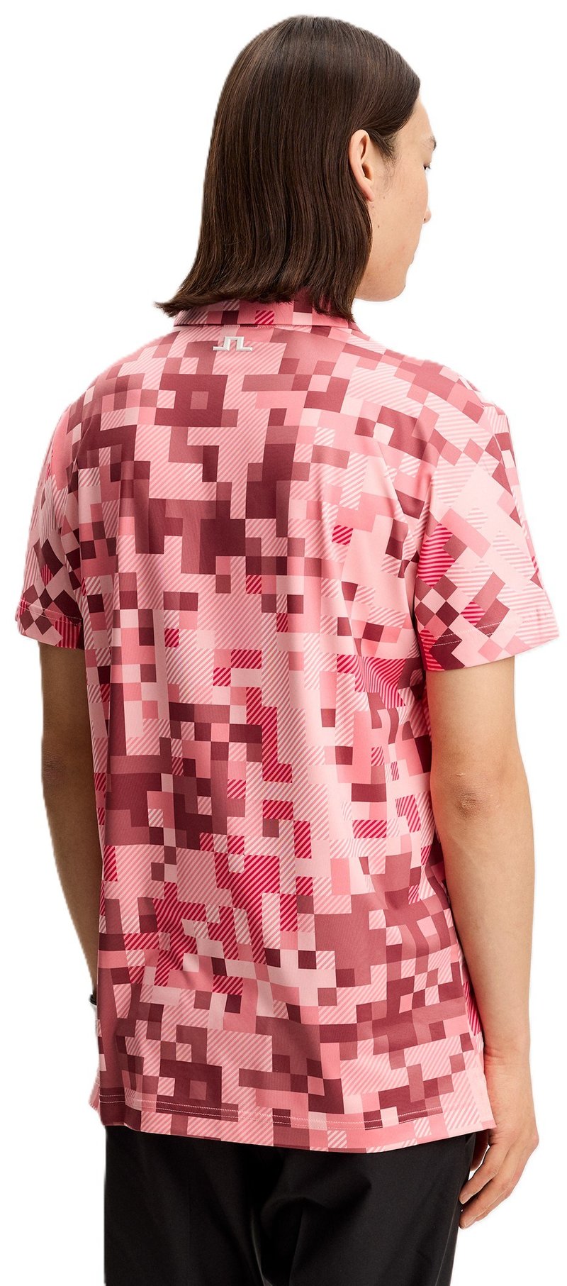 J.Lindeberg Dario Tour Print heren polo, tour 26 pink