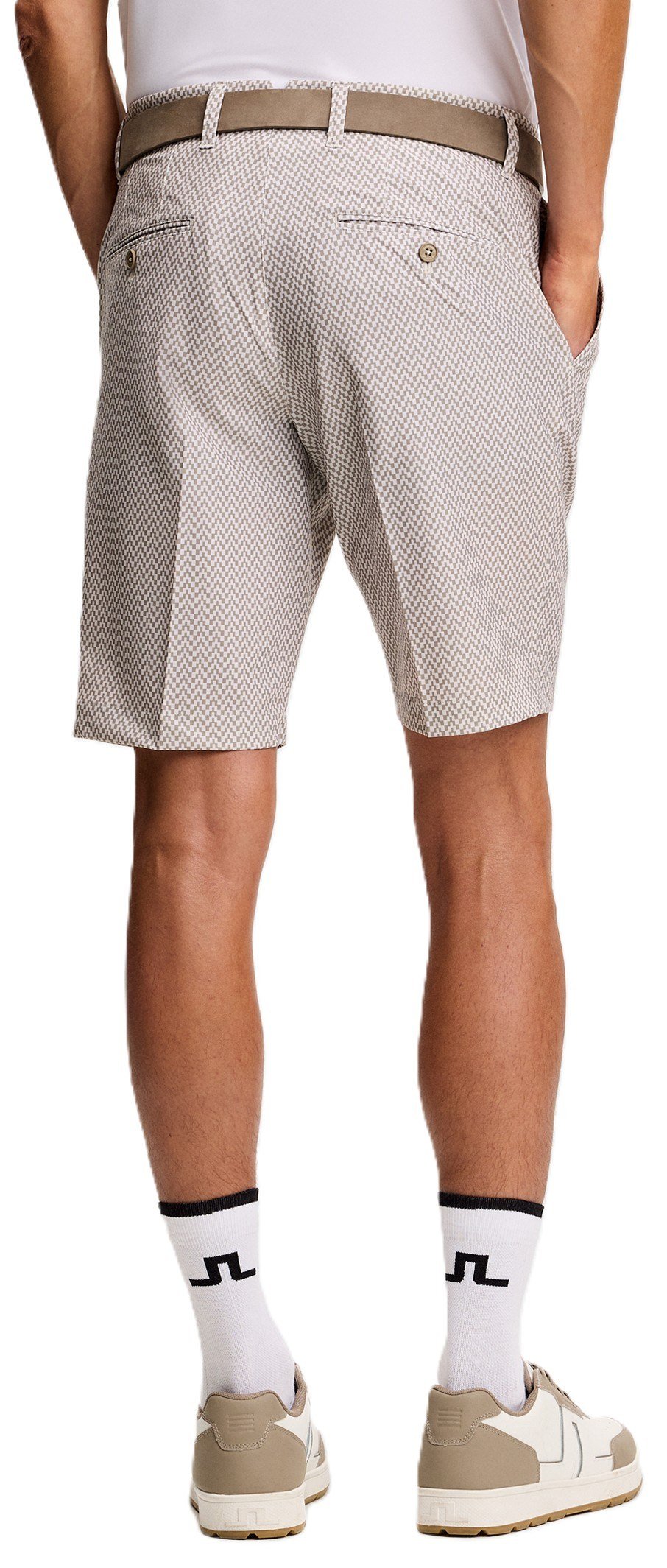 J.Lindeberg Eloy Print heren shorts, bridge stack brindle
