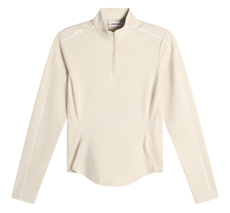 J.Lindeberg Adiola Quarter Zip Mid Layer dames sweatshirt, moonbeam