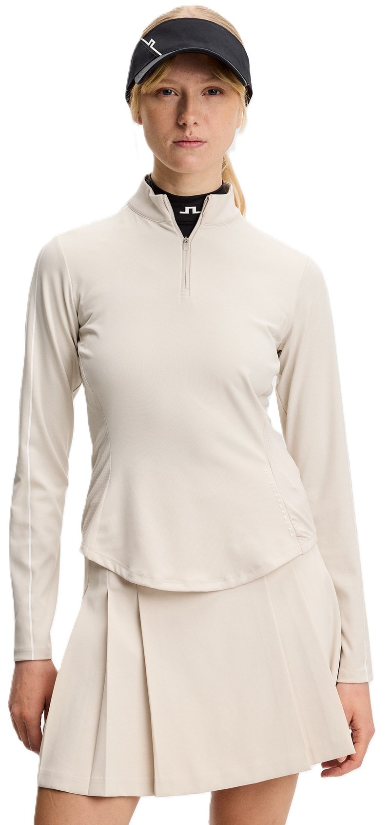J.Lindeberg Adiola Quarter Zip Mid Layer dames sweatshirt, moonbeam