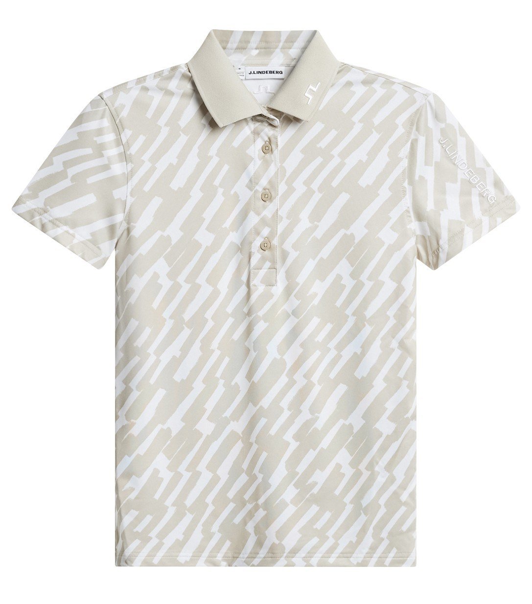 J.Lindeberg Tour Tech Print dames polo, oak island fossil