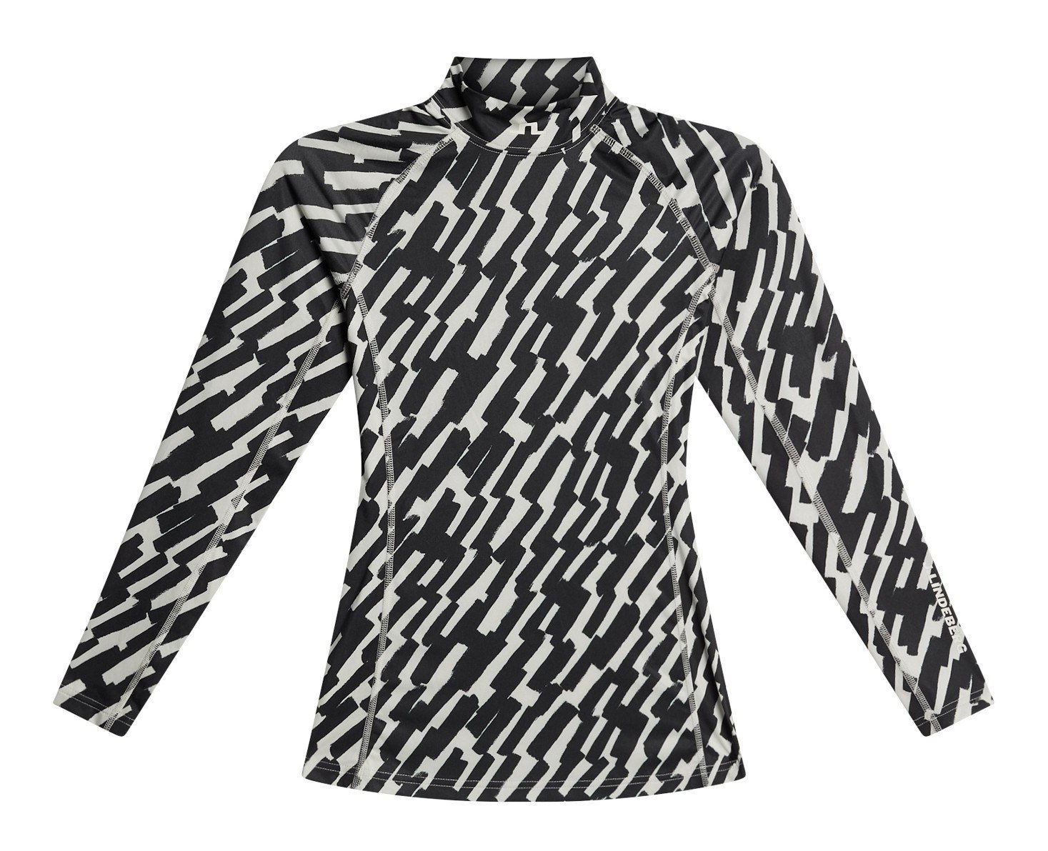 J.Lindeberg Ella Print Compression dames top, oak moonbeam