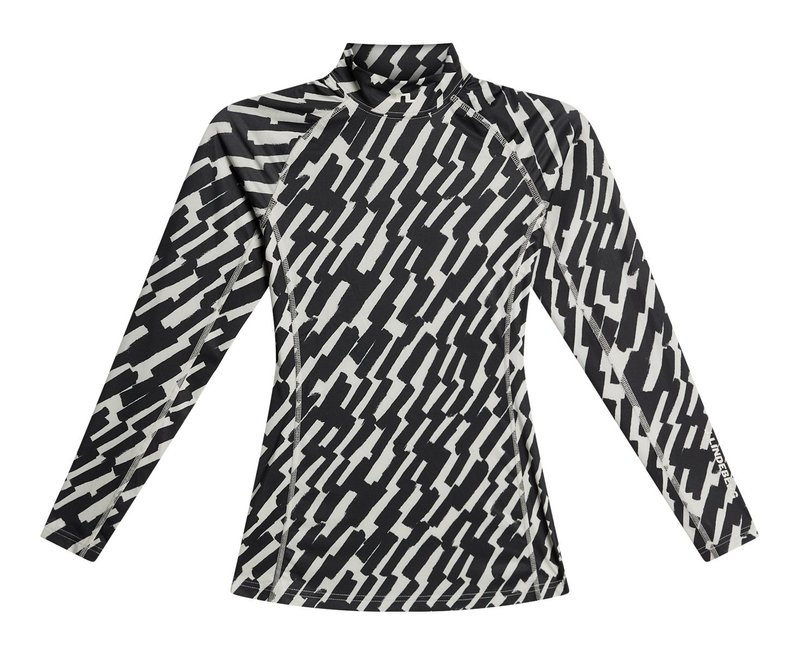 J.Lindeberg Ella Print Compression dames top, oak moonbeam