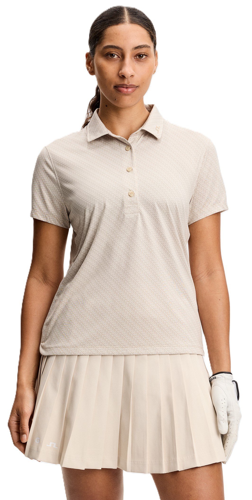 J.Lindeberg Caitlyn dames polo, flight bridge moonbeam