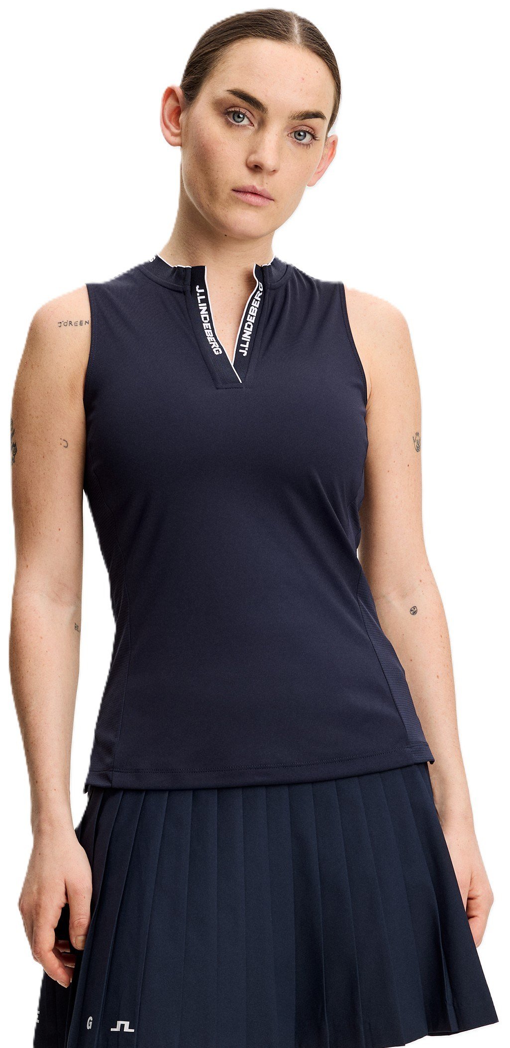 J.Lindeberg Leya Sleeveless dames polo, JL Navy