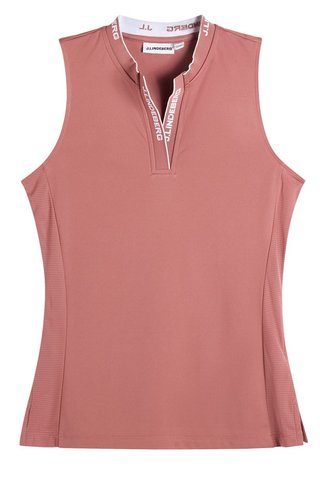 J.Lindeberg Leya Sleeveless dames polo, withered rose