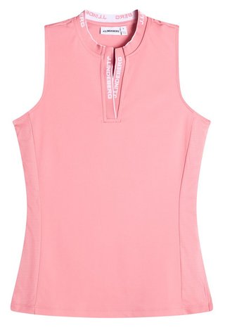 J.Lindeberg Leya Sleeveless dames polo, flamingo plume