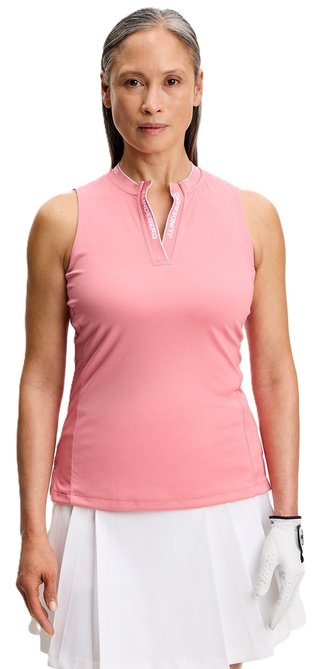 J.Lindeberg Leya Sleeveless dames polo, flamingo plume