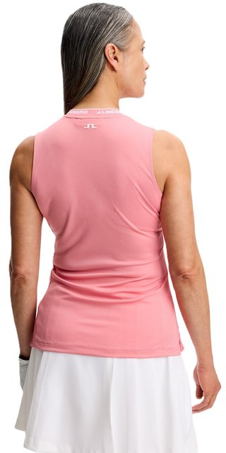 J.Lindeberg Leya Sleeveless dames polo, flamingo plume