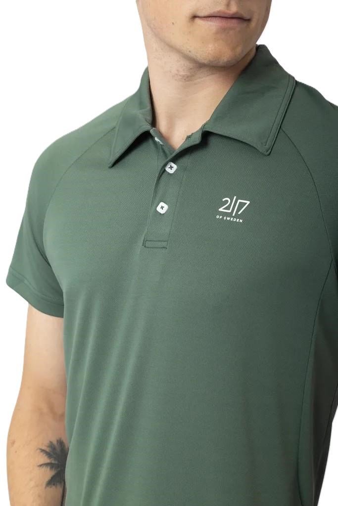 2117 of Sweden Fröseke Technical Pique heren polo, forest green