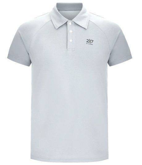 2117 of Sweden Fröseke Technical Pique heren polo, pearl blue