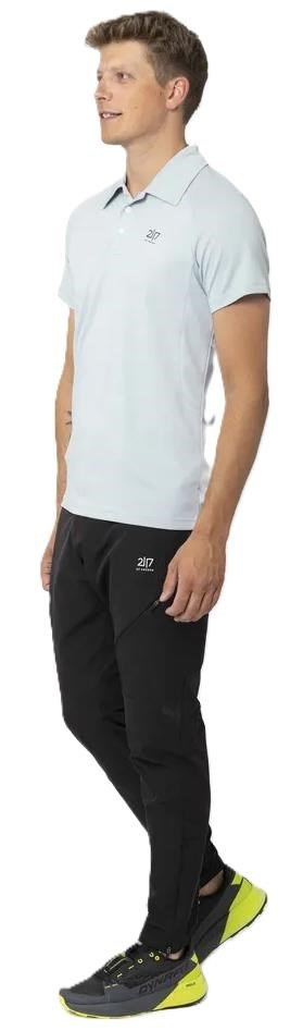 2117 of Sweden Fröseke Technical Pique heren polo, pearl blue