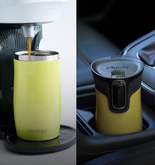 Contigo Contigo West Loop Mini Travel Mug 300 ml, limelight, geel
