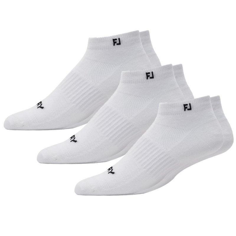 FootJoy ProDry Lightweight Sport heren sokken, wit, EU 39-46 (3 paar)