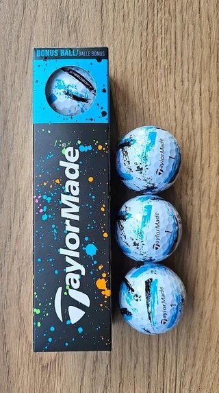 TaylorMade SpeedSoft Ink golfballen, mix kleuren (blauw, groen, oranje, roze)
