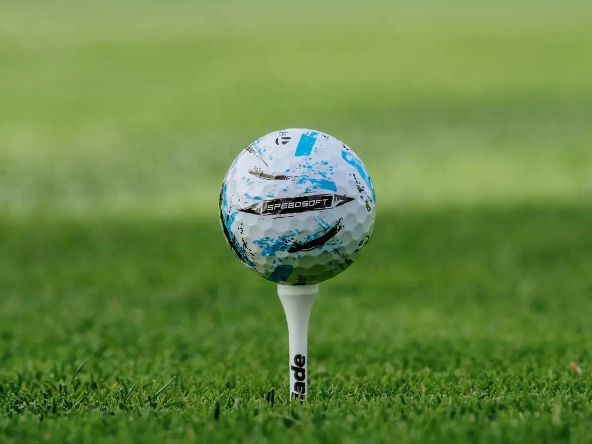 TaylorMade SpeedSoft Ink golfballen, mix kleuren (blauw, groen, oranje, roze)