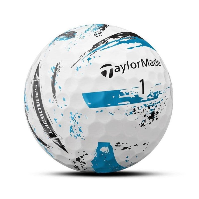 TaylorMade SpeedSoft Ink golfballen, mix kleuren (blauw, groen, oranje, roze)