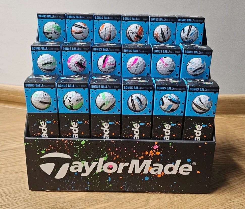 TaylorMade SpeedSoft Ink golfballen, mix kleuren (blauw, groen, oranje, roze)