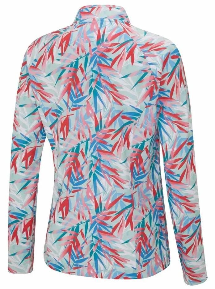 PING Arwen Printed Longsleeve dames polo, tropic retreat