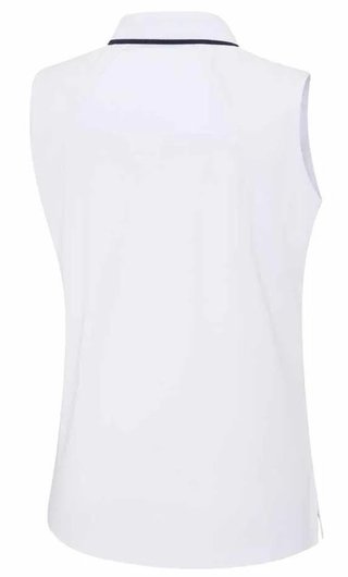 PING Eben Sleeveless dames polo, wit