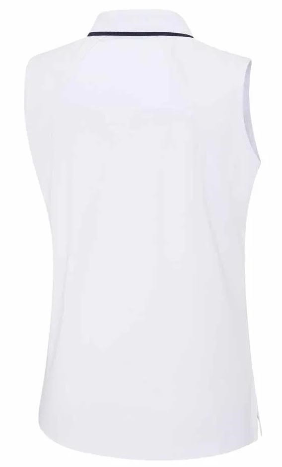 PING Eben Sleeveless dames polo, wit